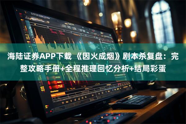 海陆证券APP下载 《因火成烟》剧本杀复盘：完整攻略手册+全程推理回忆分析+结局彩蛋